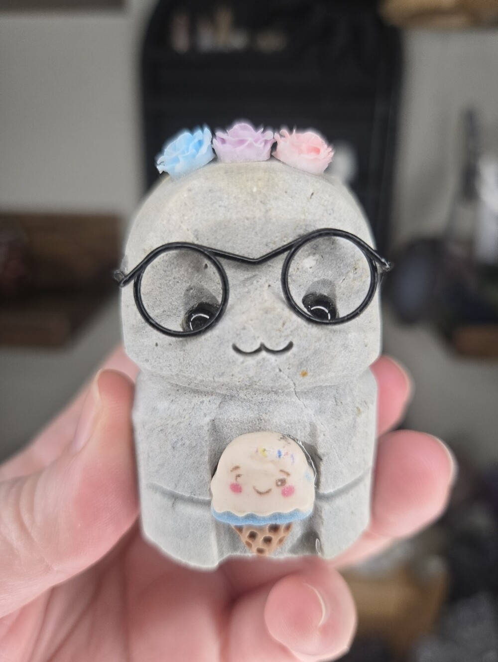 Needle Quartz Flower Crown Ice Cream Crystal Hedgie Buddy